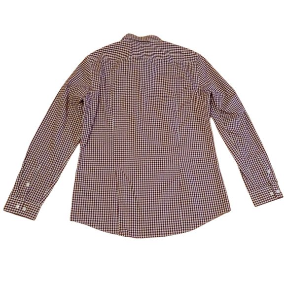 H&M Checkered Easy Iron Button Up Shirt Size L - Picture 4 of 7